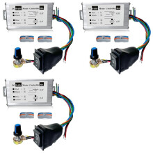 3X -Motorsnelheidsregelaar, 12V 24V 36V 48V 60V Motorpulsbreedtemodulatorregelaar met CW/CCW-Schakelaar