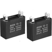 CBB61 6uF 450V AC Double Insert Metallized Polypropylene Film Capacitor for Generator Motor Pump, 47x20x37.5mm