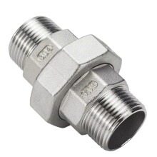Stainless Steel Pipe Fitting, 1 Inch BSPT Male Union Coupler, 304 Stainless Steel, Leak Proof Corrosion Resistant Pipe Connector