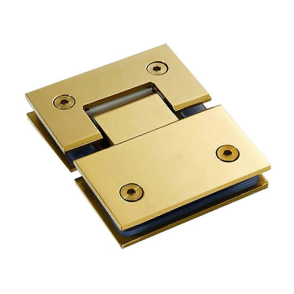 Pivot Hinges Brushed Gold 304 Stainless Steel 90 Degree Glass Clamp For Shower Room Glass Door 6944168246815