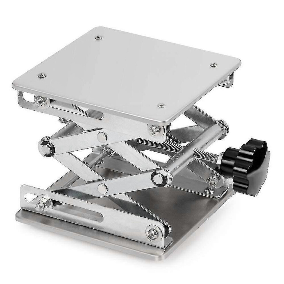 Laboratory Lift Table, Stainless Steel, 150 X 150Mm, Lift Height 75-260Mm, 10Kg Load Capacity, 1 Piece Silver 6944168261665