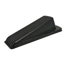 Door Wedge Heavy Duty Rubber Non-Slip Door Jammer, 13x5cm, Brown White Black, for All Floor Types