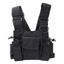 Harnais de poitrine pour talkie-walkie, sac à dos ajustable en nylon pour camping, randonnée et survie en extérieur