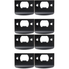 8 Pcs Black Adjustable Deadbolt Strike Plate Set, Stainless Steel Door Strike Plate for Door Security