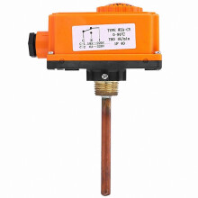Termostato regolabile 0-90 C, filettatura maschio verticale G 1/2 per sistemi di tubazioni dell'acqua calda