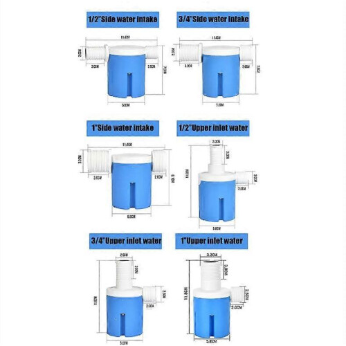 (1 inch, Outer side) 1/2'' 3/4'' 1'' Practical Water Level Control Durable Replacement Full Automatic Float Valve Anti Corrosion Nylon ball balve 1