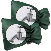 Outdoor Faucet Protector Covers, 2 Pack, 3-Layer Waterproof Frost Freeze Protection, 17 x 21 cm Fits Standard Garden Taps