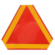 Warndreieck, reflektierendes Schild, Papier 40x35cm, Sicherheitsreflektor für langsam fahrende Fahrzeuge
