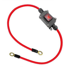 Inline Wire Switch DC 12-24V 25A IP67 DPST Dual Side Wiring On/Off Switch with 30cm 10AWG Cable Copper Ring Terminals