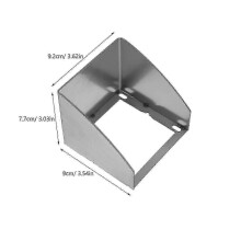 Cache-prises extérieures, protection étanche en acier inoxydable, argenté, 9,2 x 9 x 7,7 cm, pour salle de bain cuisine extérieur