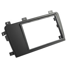 2 Din Car Stereo Radio Fascia Panel, 267x124mm Black ABS Panel, compatible with Volvo XC70 V70 S60 2004-2007
