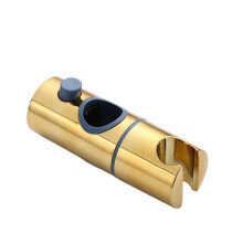 Support de pommeau de douche doré, compatible avec barre de douche ronde 24 mm, réglable, installation sans outil, ABS