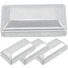 Metal Fence Post Caps, 4 Pack, Iron Rectangular, Corrosion Resistant, for Fence Posts Railings Guardrails
