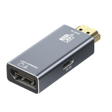 Adaptér HDMI samec-DP samica, konvertor videa 4K 60Hz z hliníkovej zliatiny CS5801 s čipom