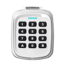 Wireless Keypad 280-868MHz Fixed Rolling Code Gate Garage Door Wireless Remote Control Opener, 50-200m Open Distance, White Plastic