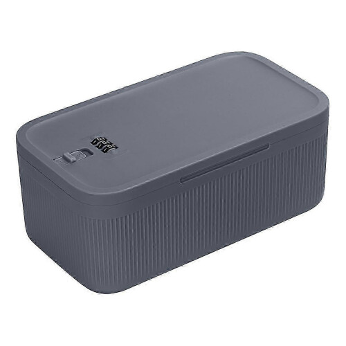 Lockable Storage Box, Combination Lock Plastic Storage Container, Gray, 23.9x13.1x9.6cm, for Secure Private Belongings Storage