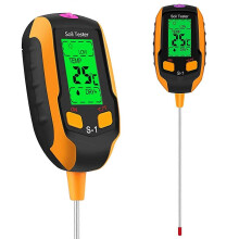 Soil Moisture Meter, 4-in-1 Digital Soil Tester for Temperature Moisture pH Sunlight, for Indoor Outdoor Garden Farm Plants