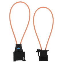 MOST Glasfaser-Schleifen-Bypass-Adapterset (Stecker/Buchse), kompatibel mit Yvannew, Diagnosegerät für MOST-Fahrzeugnetzwerke, schwarzer Kunststoff