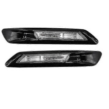 Zijmarkeringslamp voorzijde, zwart kunststof, 2 stuks, compatibel met BMW 5 Serie F10 F11 F18 2011-2013 OE 63137154167 63137154168