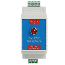 AC Power Failure Alarm, 220V 380V 3-Phase Single-Phase Monitoring, 35mm DIN Rail Mount, Dry Contact Relay Output