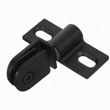 Charnière pivotante en acier inoxydable pour porte de douche en verre, quincaillerie robuste noire sans cadre pour porte de douche de salle de bain