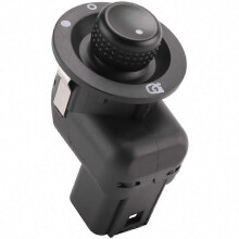 Interruttore di controllo specchietto retrovisore a 10 pin compatibile con Renault Captur Clio MK4 2007-2017 8200214921 8200676529, ABS nero