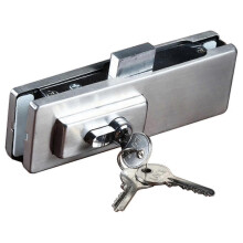 Fechadura para porta de vidro sem moldura em aço inoxidável, compatível com vidro de 10-12mm, para banheiro escritório casa