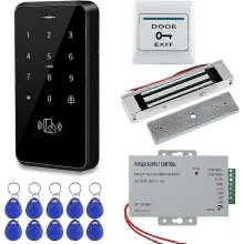 Sistema di controllo accessi esterno, tastiera RFID, serratura elettromagnetica 180kg, 3000 utenti, WG26/34, DC12V, kit completo