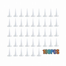Plastic Caulking Nozzle Extensions, 100 Pack White Plastic Replacement Extension for Most Standard Caulk Nozzles, Sealant Application Tool