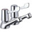 Bathroom Taps Lever, 1/2 Inch Basin Bathtub Set, Polished Chrome Plated Solid Metal Knobs Pillar Taps 1