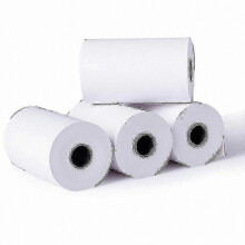 Thermopapierrollen für Kassenbons, 80 x 50 mm, 12 Stück, BPA-frei, recycelbar, mit rotem Warnstreifen am Ende
