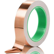 Koperfolie tape 30 mm x 20 m met geleidende kleeflaag voor EMI-afscherming en het afweren van slakken.