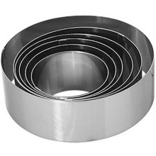 Set of 6 Stainless Steel Round Pie Ring Cake Molds, Diameter 6-12cm