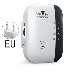 WiFi-extender, bereik tot 465 m², ondersteunt 50 apparaten, transmissiesnelheid van 300 Mbps, 2 werkmodi, WPS-configuratie, WPA/WPA2-beveiliging