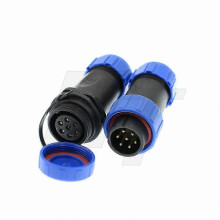 Juego de conectores de desconexión rápida impermeables 7 pines 15 A 500 V para iluminación LED marina y cableado industrial exterior