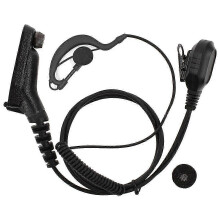 Draagbare PTT-microfoon oortelefoon headset compatibel met Motorola DP4800 DP4801 DP4600 DP4601, zwart kunststof met inline PTT