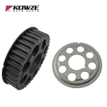 Crankshaft Sprocket & Flange Set compatible with Mitsubishi L200 Triton III IV 1996-2015 Pajero Sport II 2008-2016, OEM MD164835 MD050121