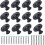 12pcs Black Round Cabinet Knobs Matt Finish Kitchen Drawer Pulls Stainless Steel 1