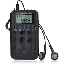 Portable Radio with Recording, MP3/TF, AM/FM, 58 Presets, DSP Chip, Alarm Clock, Sleep Mode