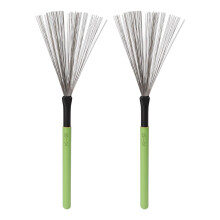 Drum Brush 2-Pack Steel Wire Maple Wooden Handle Percussion Tool Kit