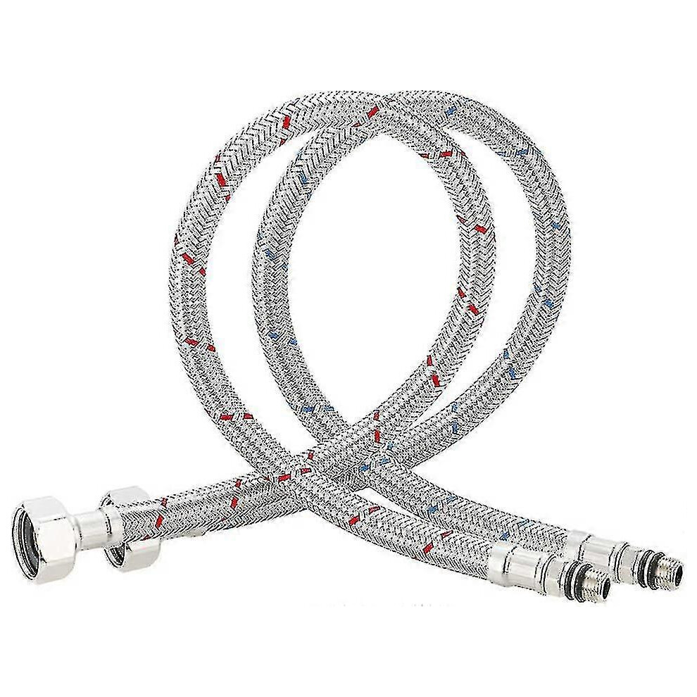Stainless Steel Braided Flexible Hose 60Cm Compatible With Kitchen Faucet, 1/2" Bsp, M10 Tap Tail 6944168456863