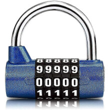 5 Digit Combination Padlock with Resettable Code for Gym Lockers School Cabinets Toolboxes