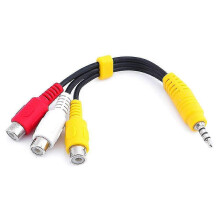 AV adaptérový kábel kompatibilný s televízormi Sony, 3,5 mm na 3 RCA konektor pre video a audio signál