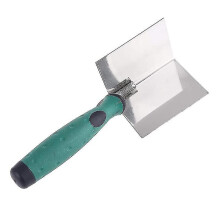 Drywall Corner Trowel Stainless Steel Tool for Inside and Outside Corners 90 Degree Flex Yin Angle Green Silver
