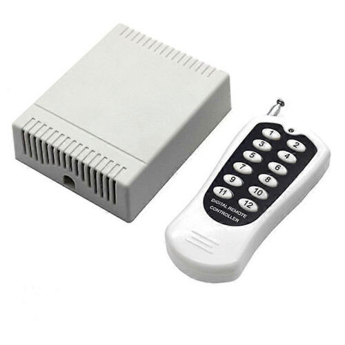 12CH RF Wireless Remote Control Switch System 433MHz DC 12V Relay Receiver Transmitter