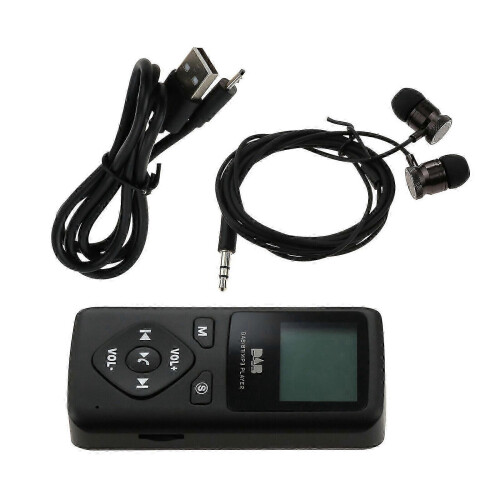 Radio digitale portatile FM DAB+ con Bluetooth 4.0 e lettore MP3, nera