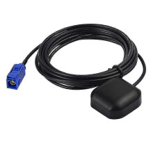 Aktive GPS-Navigationsantenne Fakra C Blau für Fahrzeuge, kompatibel mit RAM 1500, 2500 und 3500, Magnetbefestigung, 3 Meter Kabel