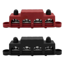 Bloque de distribución de energía M8 M10 250A con terminales y barras colectoras para cableado de automóviles, vehículos recreativos y yates.