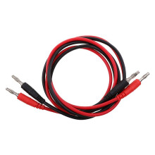 Prüfleitung mit 4-mm-Bananenstecker, 100 cm Länge, 1000 V, 15 A, schwarz-rotes Kupferkabel