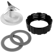 Base de cuchilla de repuesto para licuadora compatible con la cuchilla Hamilton Beach Fusion de 4 puntos. Junta tórica gris.